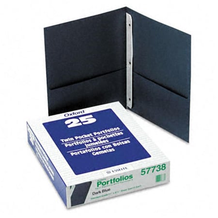 Esselte Pendaflex Twin-Pocket Portfolio Tang Fasteners Letter 1/2 Capacity Blue 25PK 57738